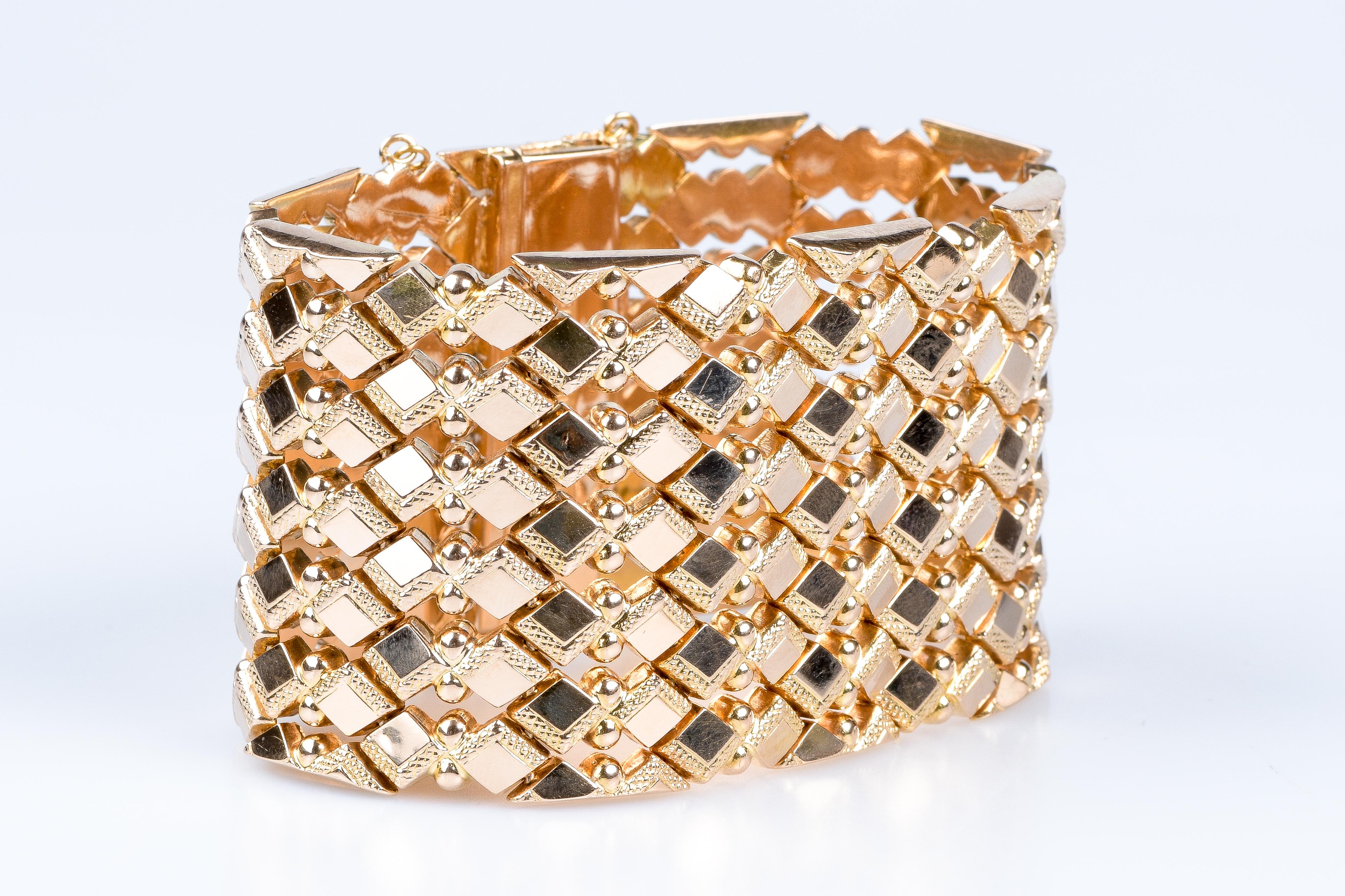 18 carat pink gold cuff bracelet 5