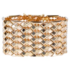 18 carat pink gold cuff bracelet