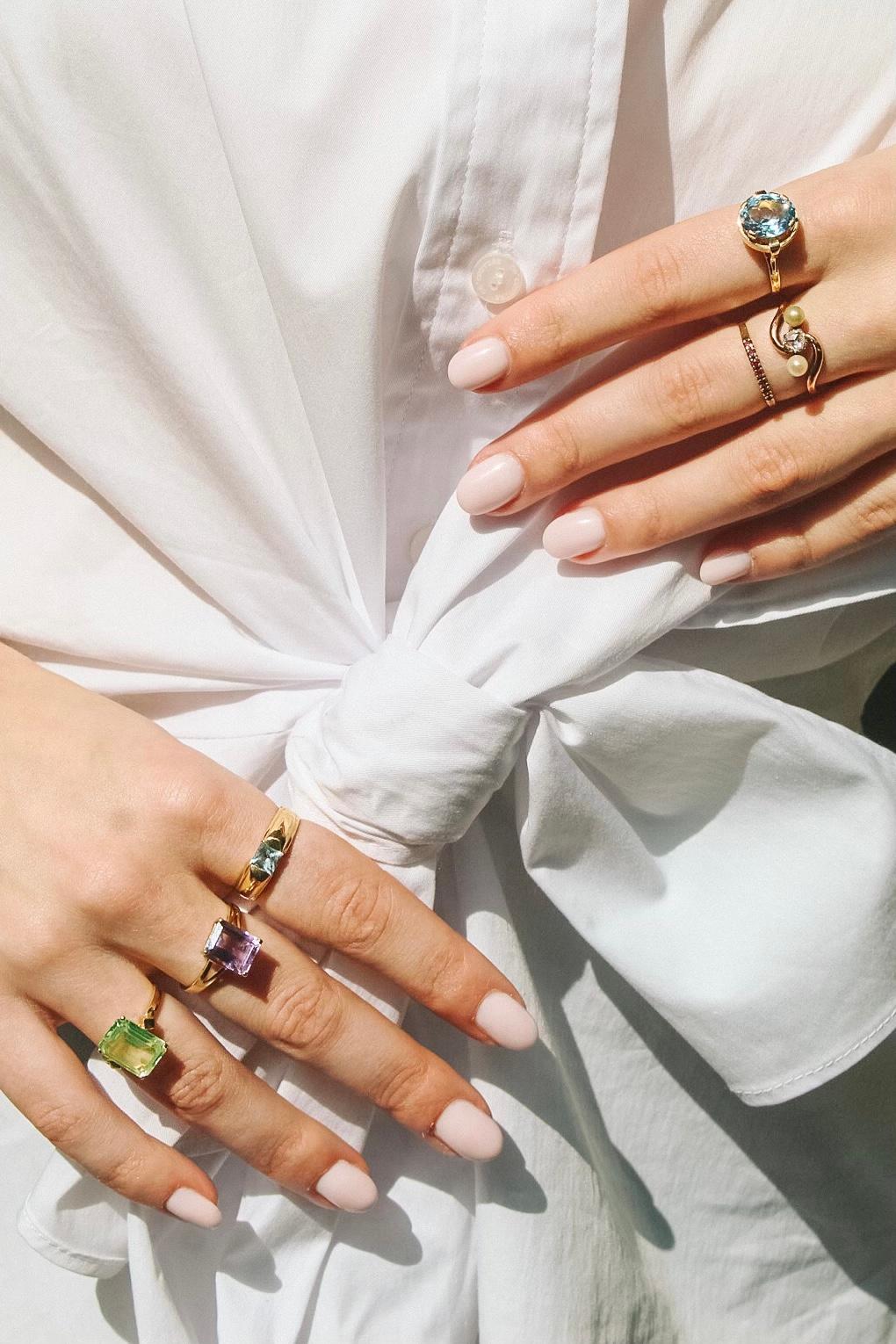 18 Karat Gelbgold Ring mit Peridot 2