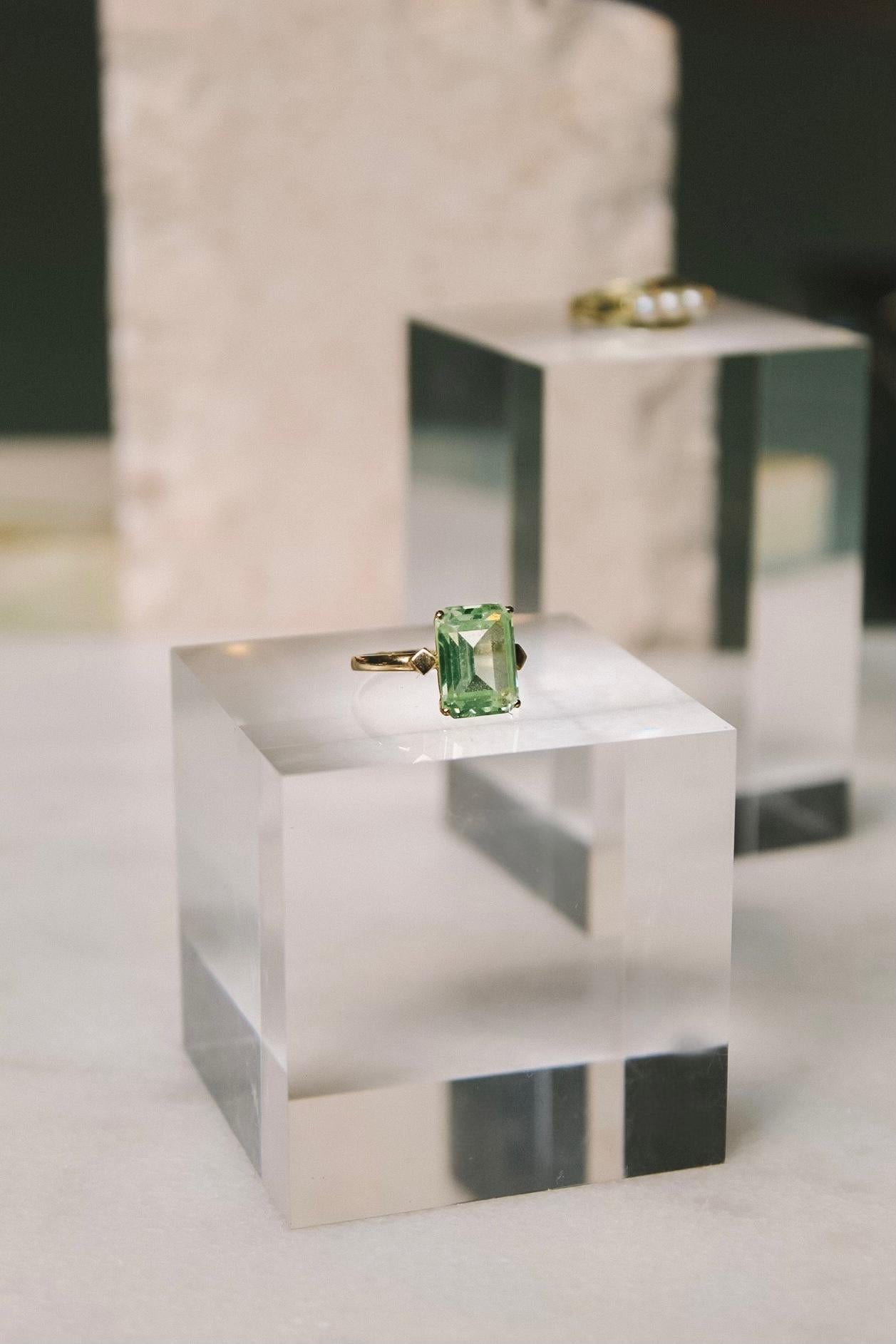 18 Karat Gelbgold Ring mit Peridot 3