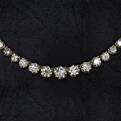18 Carat Riviera Round Diamond Necklace 18 Karat Gold
