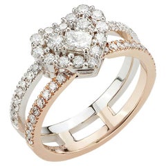 18 Carat White Gold, Diamonds and Emeralds, Butterfly Ring, Leonori ...