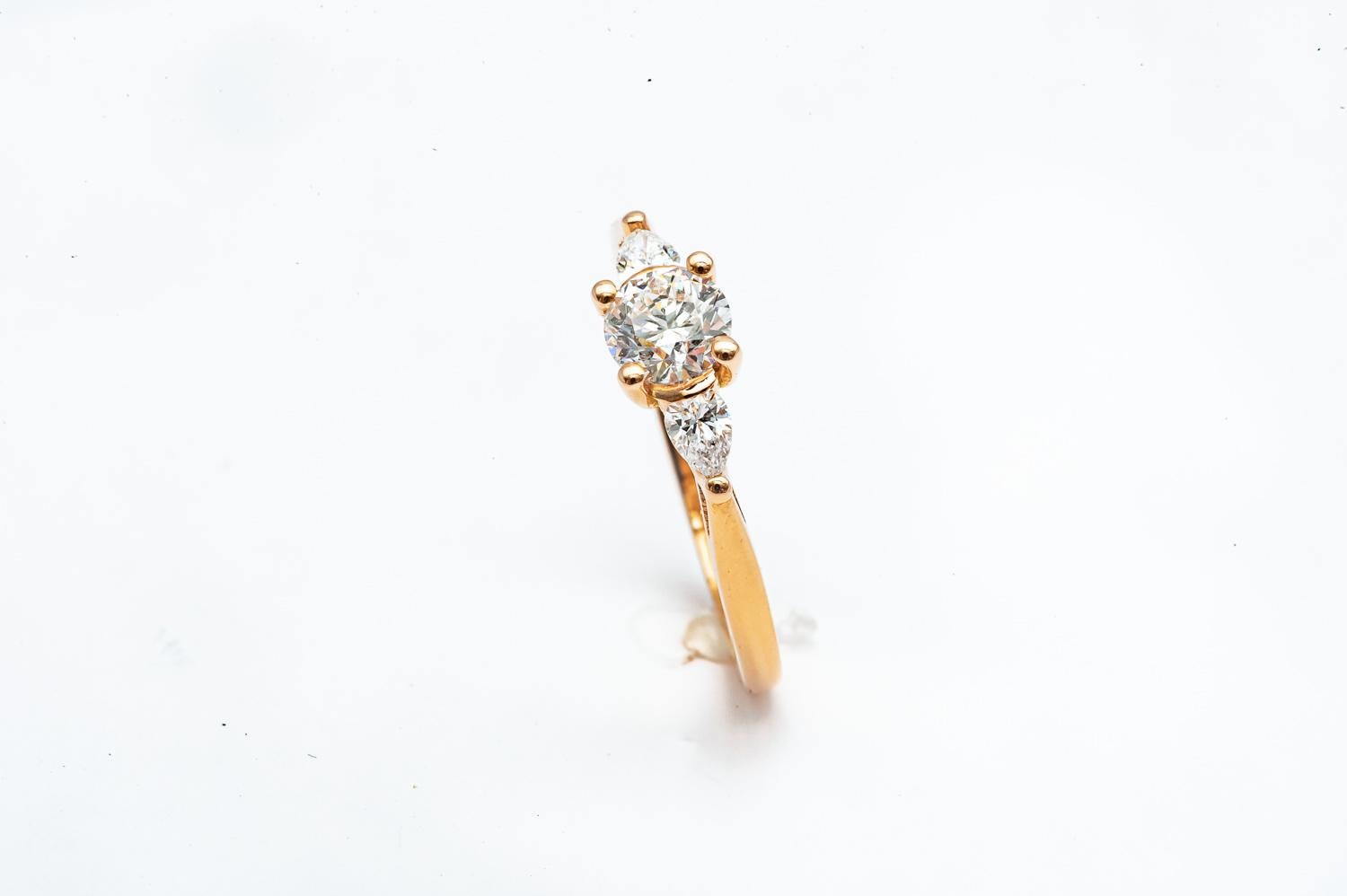 18 carat rose gold diamond ring