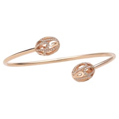 18 Carat Rose Gold and Diamonds, Victoria Bracelet, Leonori jewelry