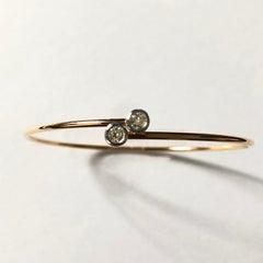 18 Carat Rose Gold Diamond Bangle Bracelet