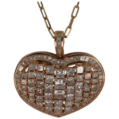 18 Carat Rose Gold Diamond Heart Enhancer