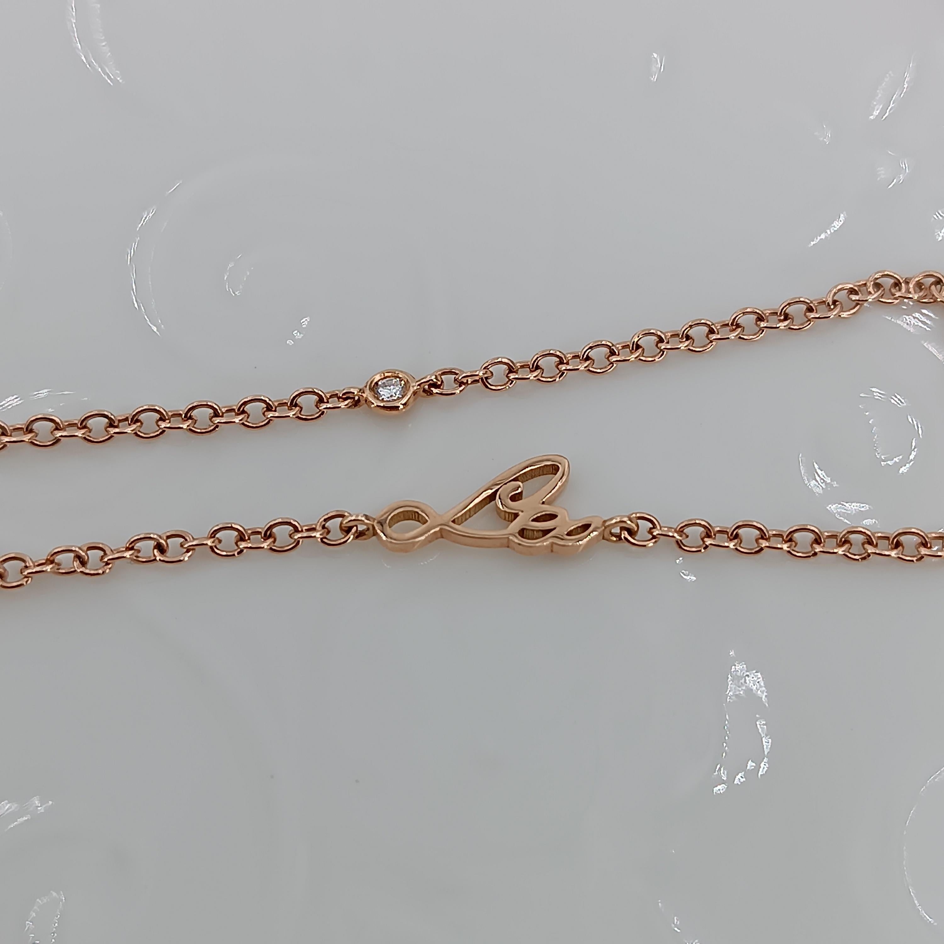 18 Karat Roségold Gramm 14,35 Malachit Diamanten 0,22 Karat Halskette im Angebot 4