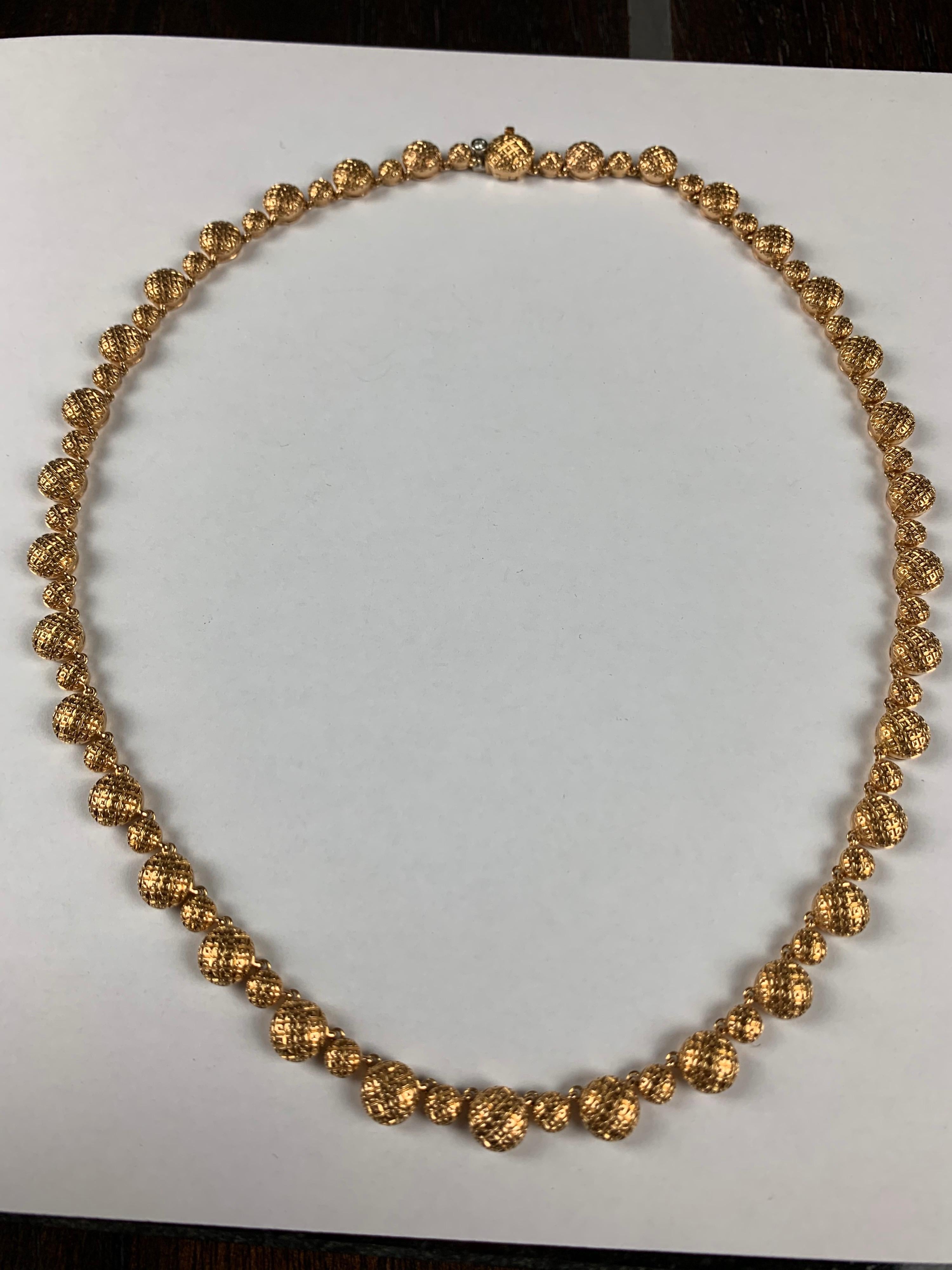 18 Carat Rose Gold (60 grams) Linked Necklace   