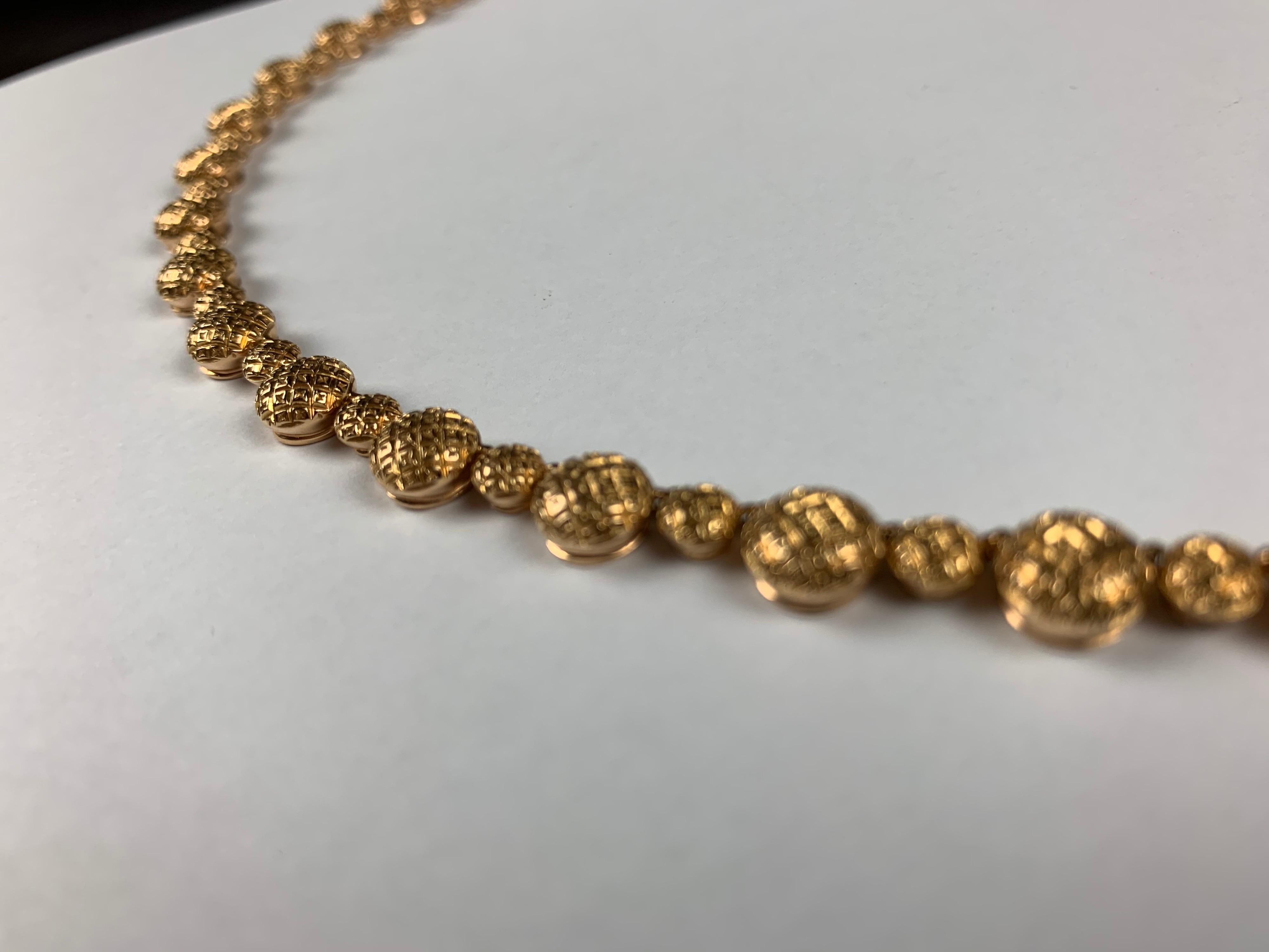 Modern 18 Carat Rose Gold Necklace For Sale