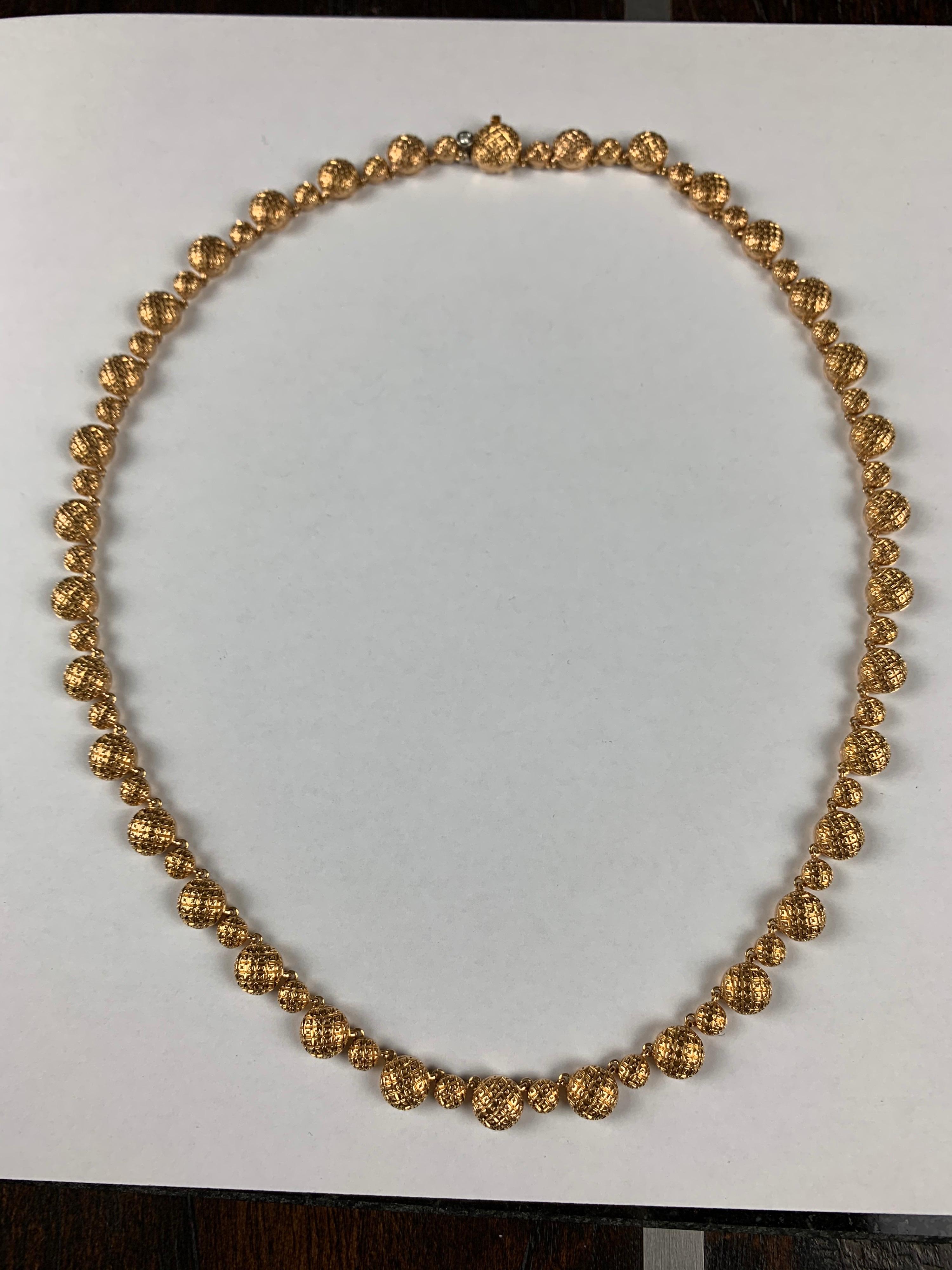 Women's 18 Carat Rose Gold Necklace For Sale