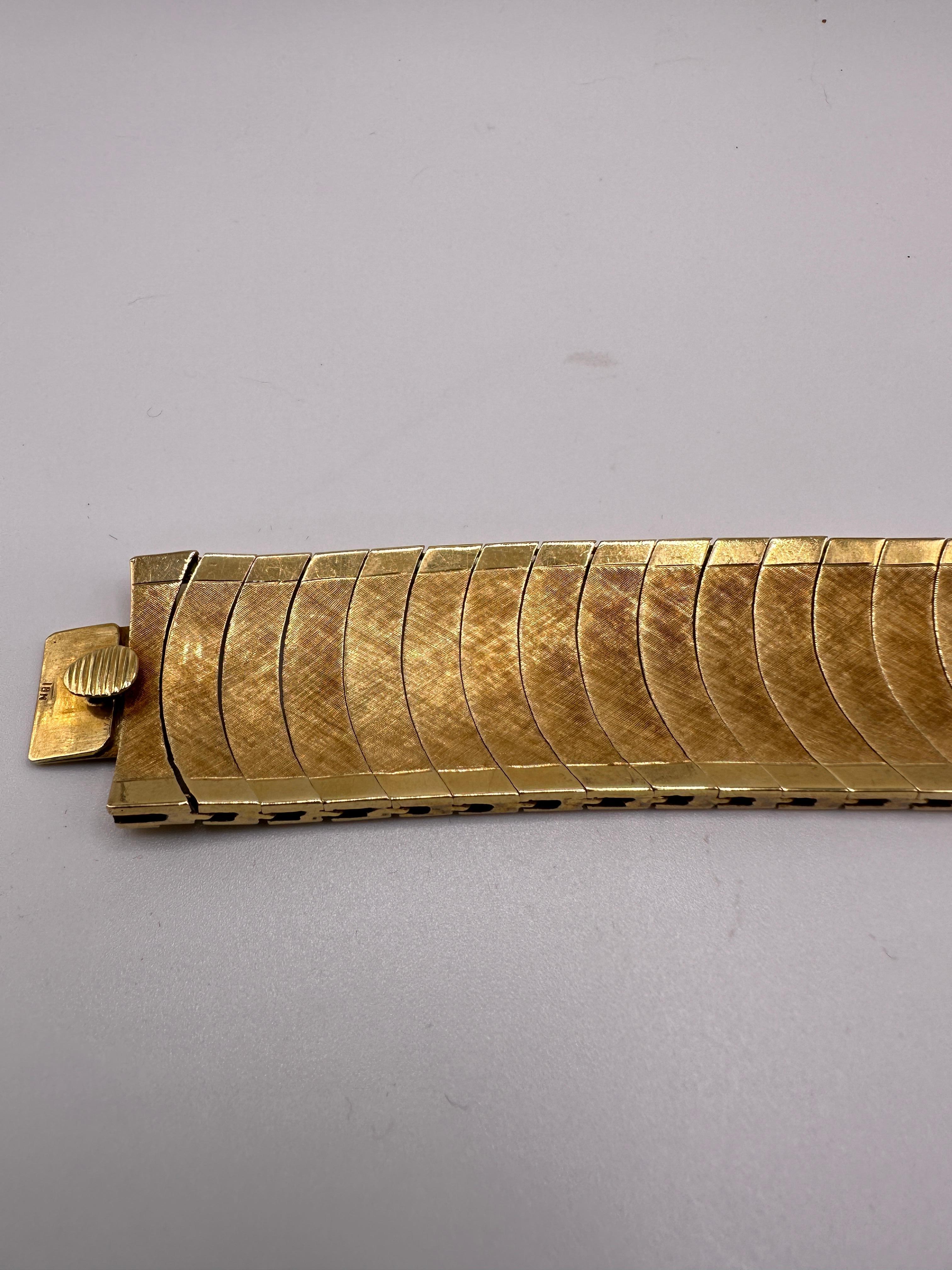18 Karat Roségold Retro Breites Retro-Ringarmband 7