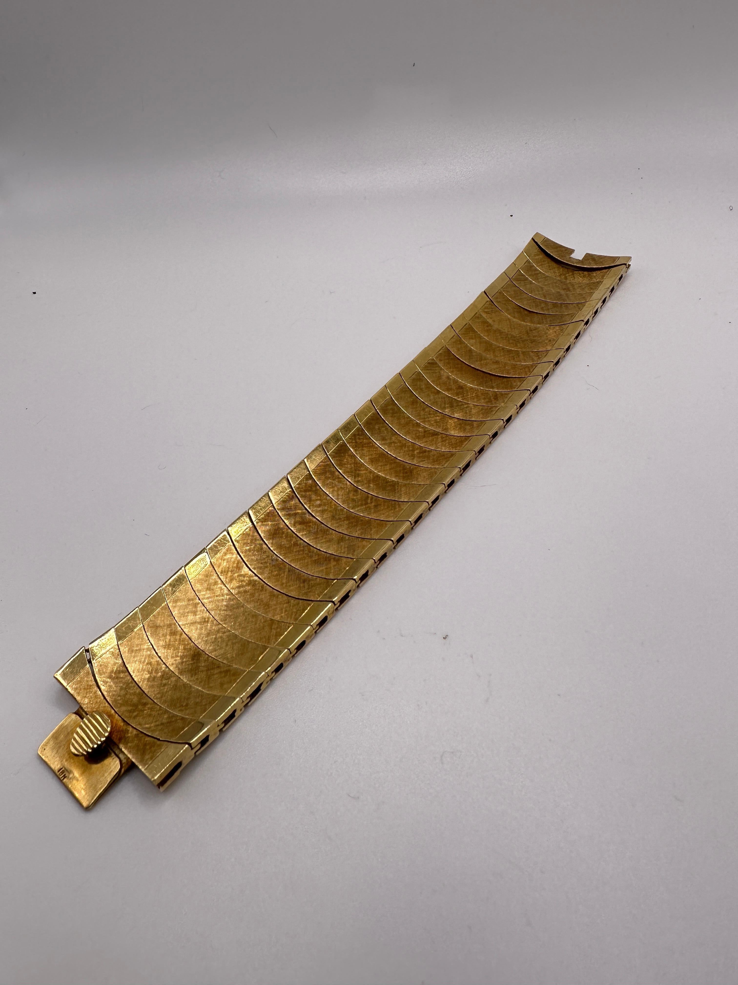 18 Karat Roségold Retro Breites Retro-Ringarmband 8