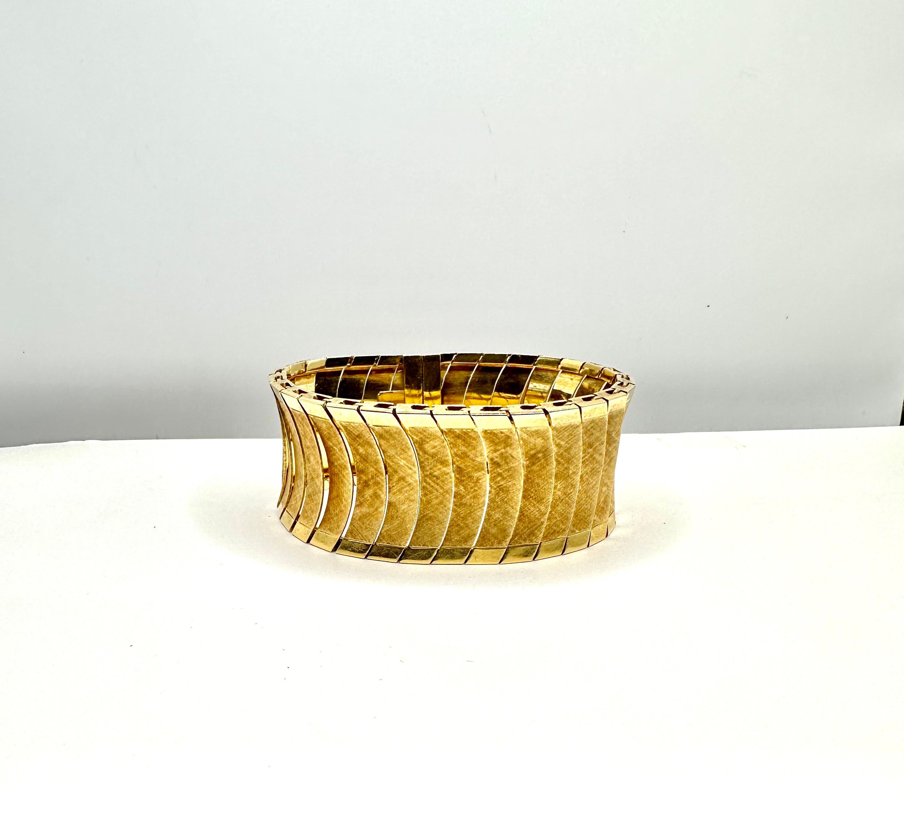 18 Karat Roségold Retro Breites Retro-Ringarmband 10