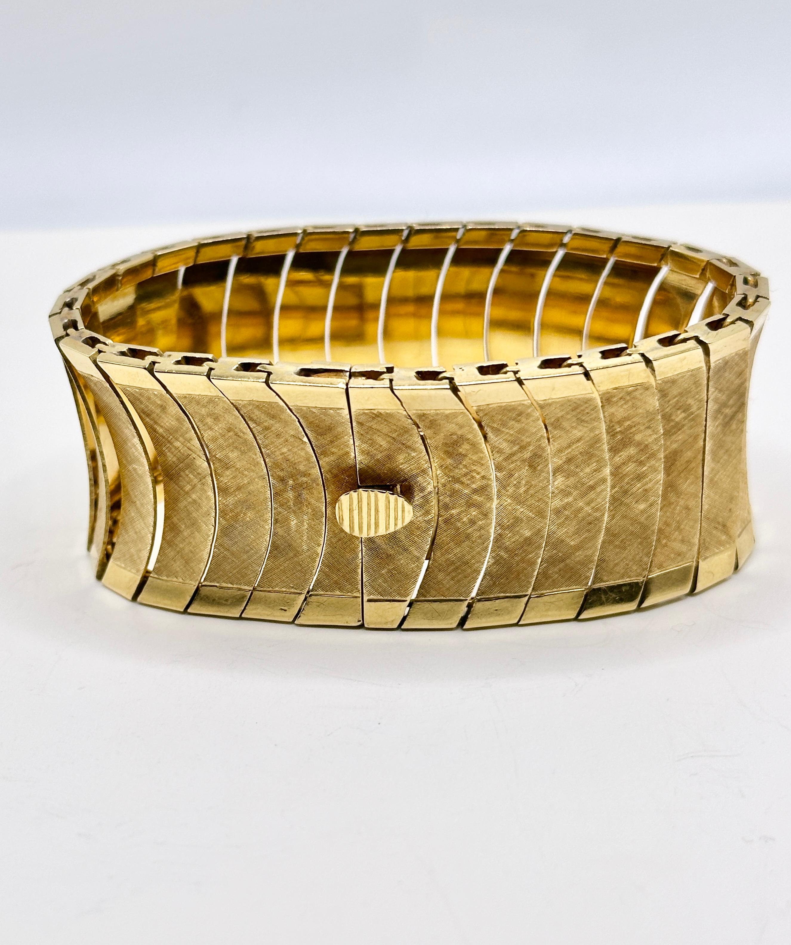 18 Karat Roségold Retro Breites Retro-Ringarmband 1