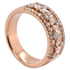 18 Karat Roségold Ring mit Diamanten von insgesamt 1,57 Karat geschmückt