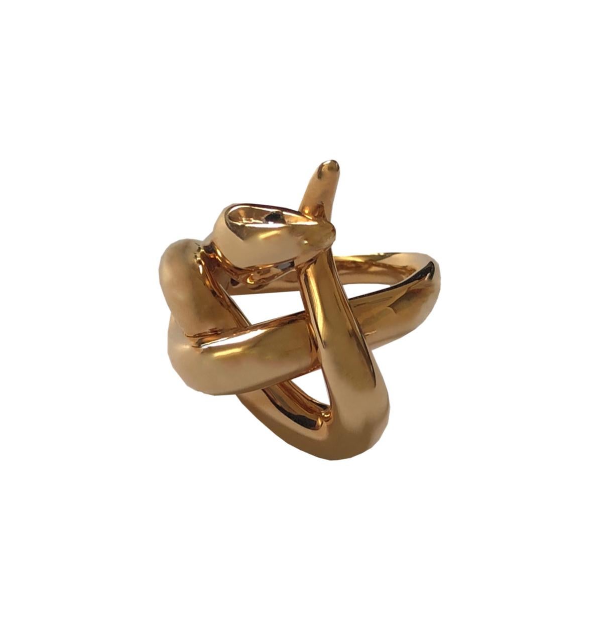 Contemporary 18 Carat Rose Gold Ring For Sale