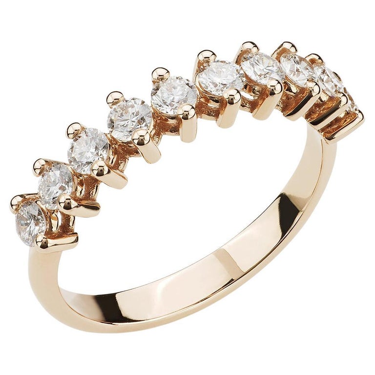 18 Carat Rose Gold, Ring with Diamonds, Leonori Jewel For Sale at 1stDibs
