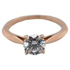 18 Carat Rose Gold Solitaire Set with a 1.200 Carat Diamond