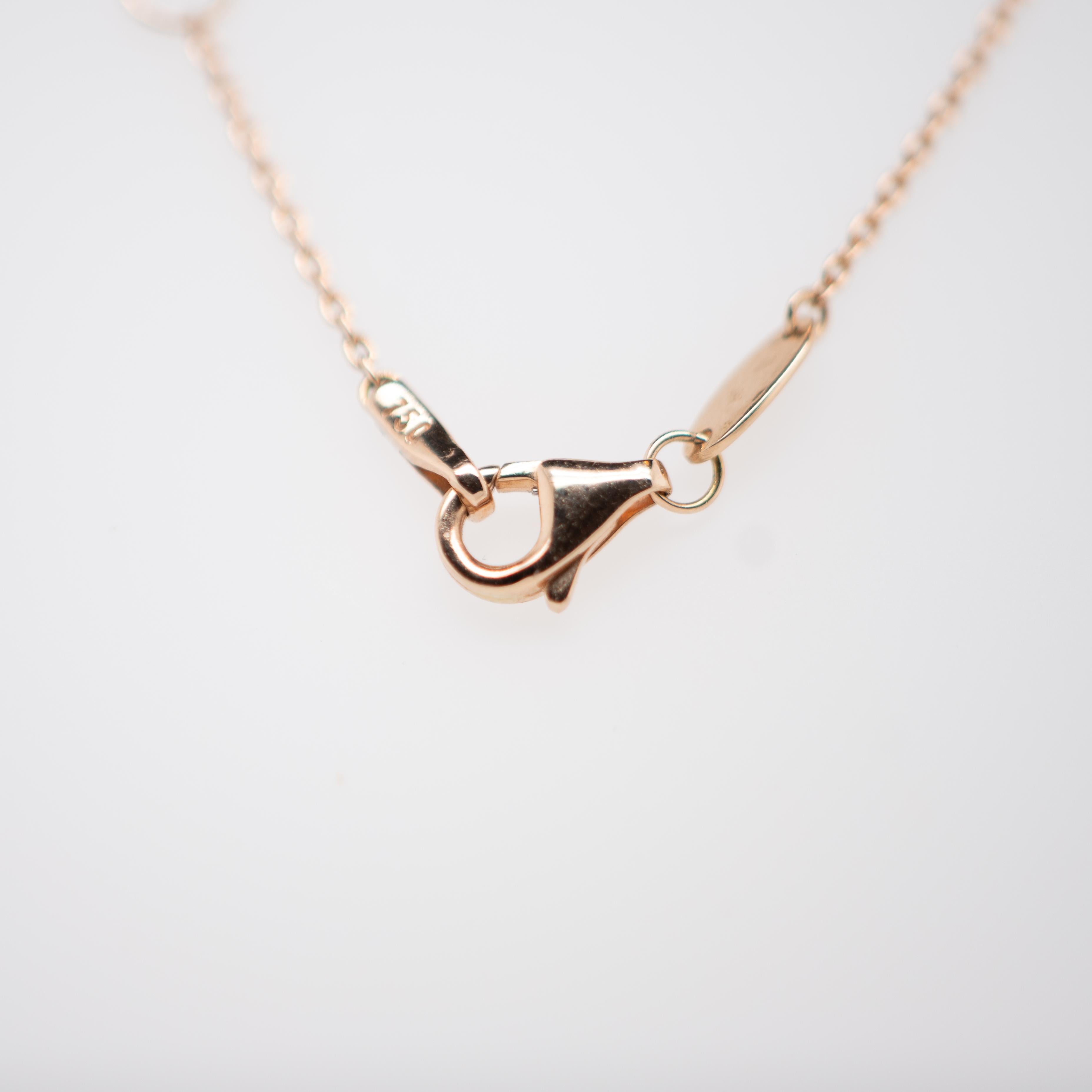 Anhänger aus 18 Karat Roségold mit gelbem Saphir und Diamant 6