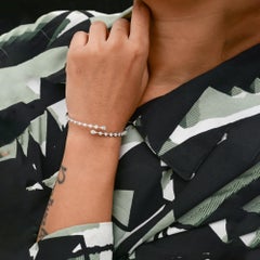 1,8 Karat SI Reinheit HI Farbe Diamant Clamper Manschettenarmband 18 Karat Weißgold