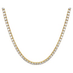18 Karat VVS Diamant-Tennis-Halskette aus 14k Gold