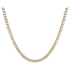 18 Karat VVS Diamant-Tennis-Halskette aus 14k Gold
