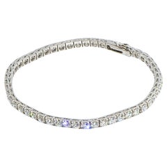 Bracelet tennis en or blanc 18 carats et diamants 5 carats