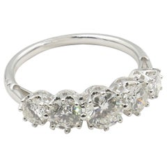 18 Carat White Gold 5-Stone High Level Diamond Eternity Ring