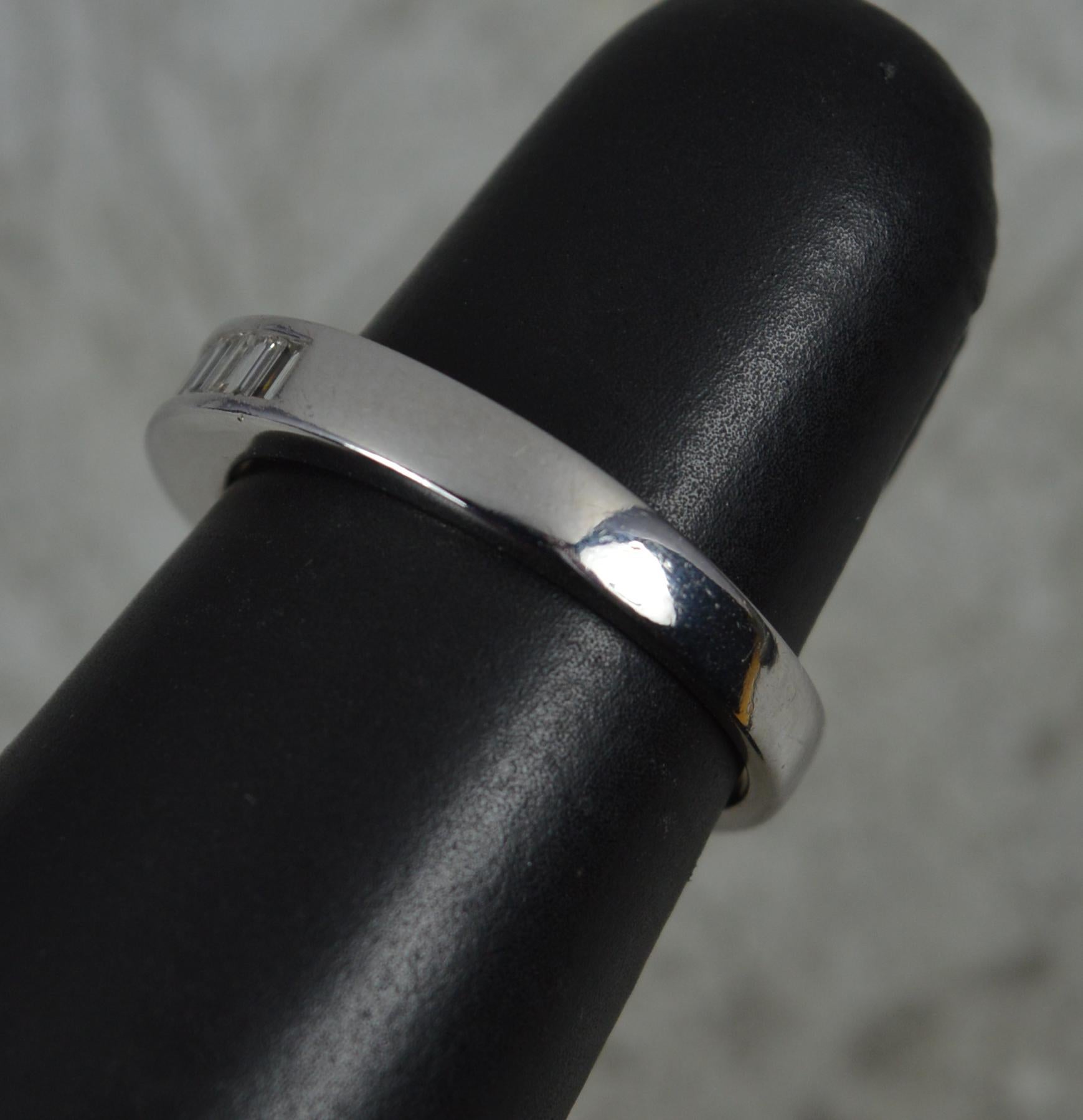 18 Carat White Gold and 0.44 Carat Diamond Half Eternity Stack Ring For Sale 5