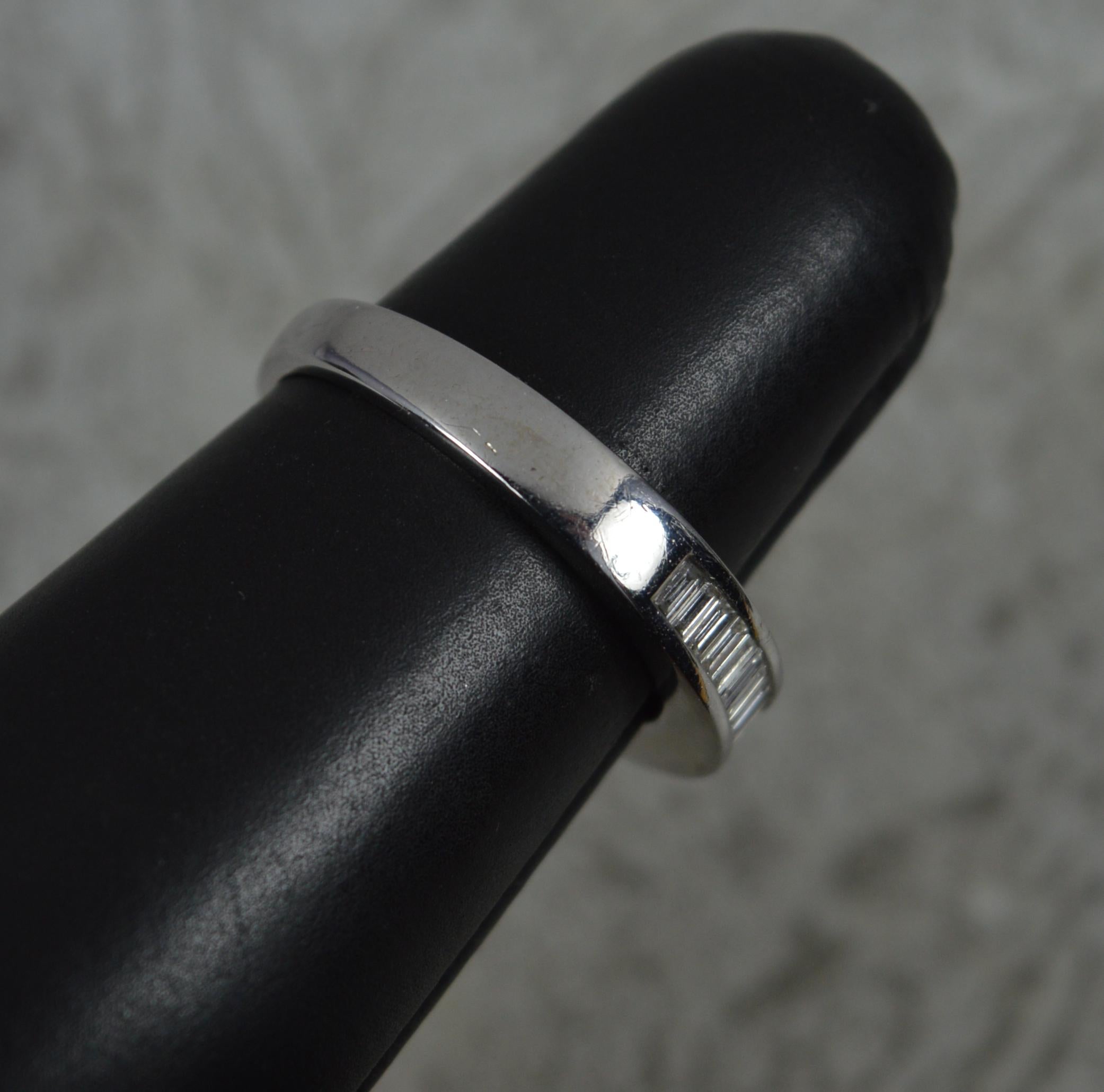 18 Carat White Gold and 0.44 Carat Diamond Half Eternity Stack Ring For Sale 6