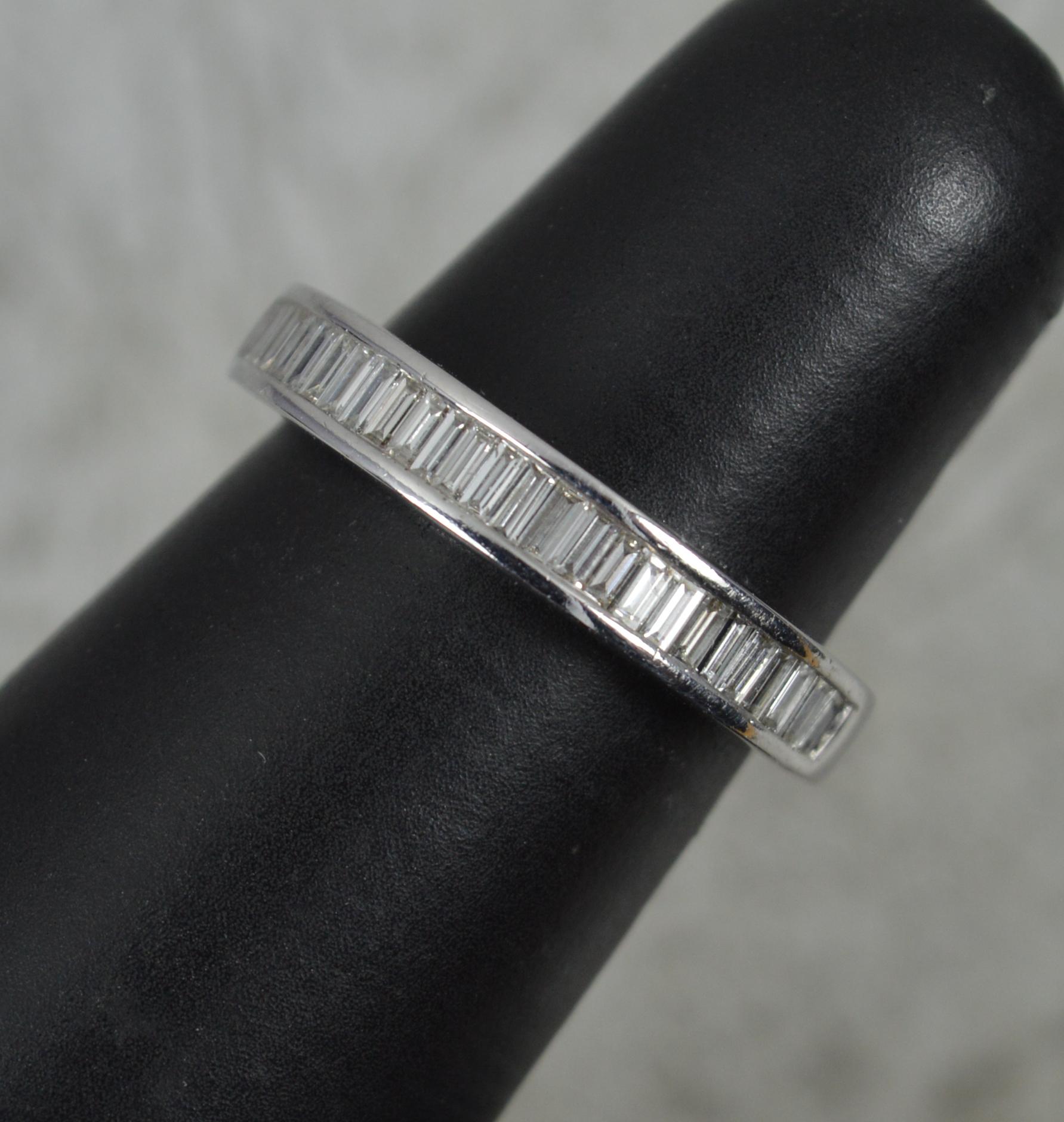 18 Carat White Gold and 0.44 Carat Diamond Half Eternity Stack Ring For Sale 7