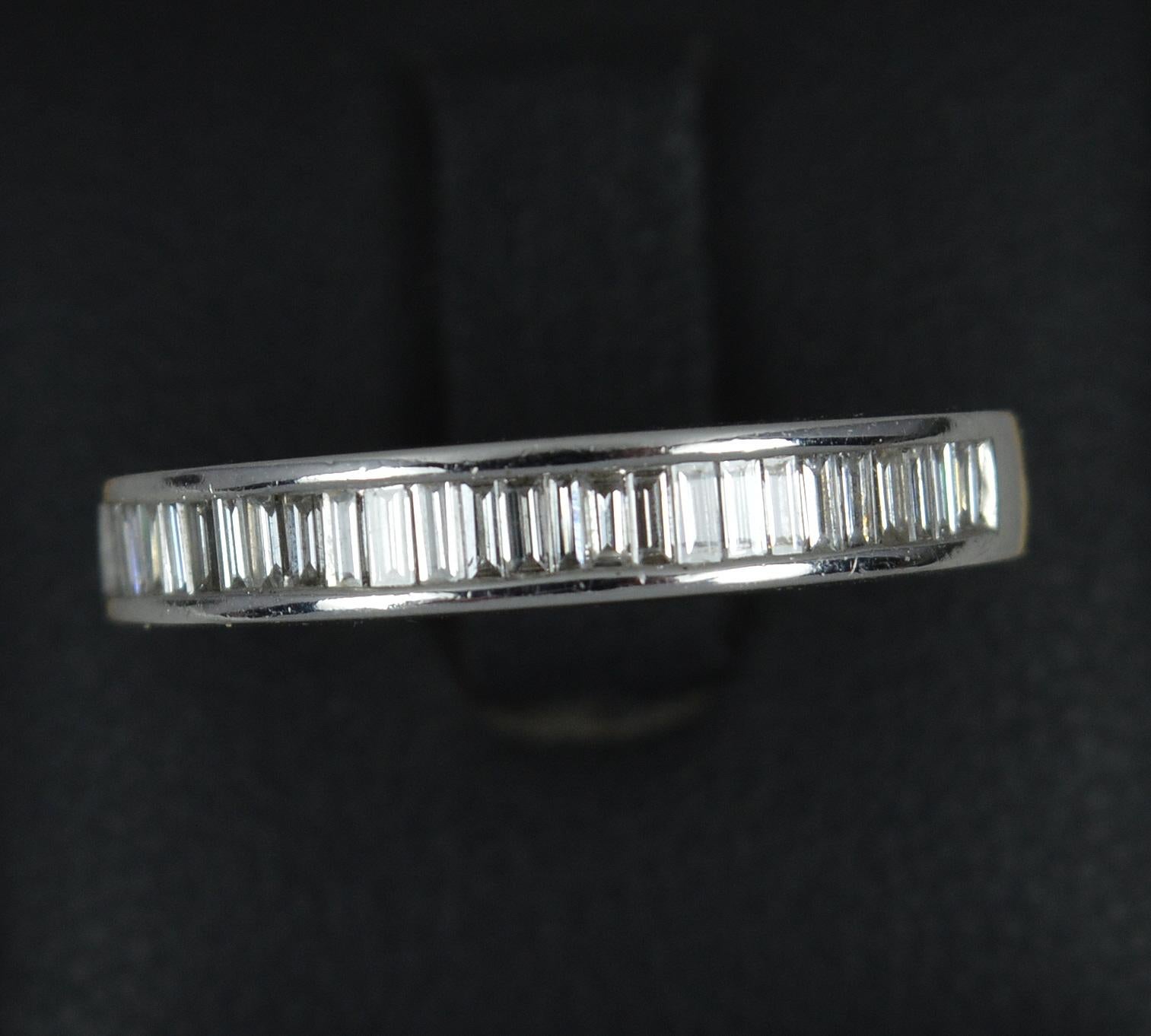 18 Carat White Gold and 0.44 Carat Diamond Half Eternity Stack Ring For Sale 3