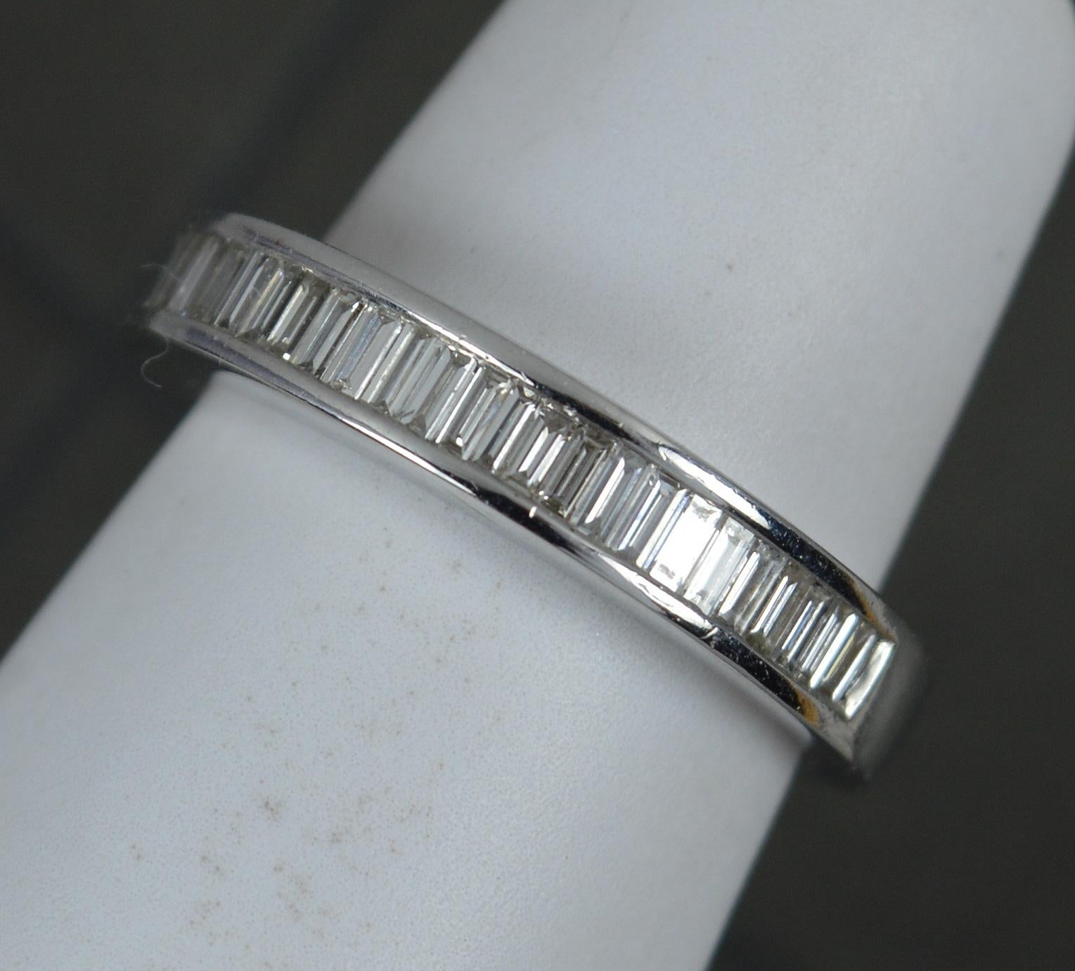 18 Carat White Gold and 0.44 Carat Diamond Half Eternity Stack Ring For Sale 4