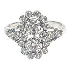 18 Carat White Gold Diamond Cluster Ring 18 Carat White Gold Diamond Cluster Ring