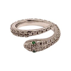 18 Carat White Gold Cobra Diamond Ring