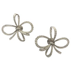 18 Carat White Gold Diamond Earrings