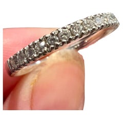18 Carat White Gold Diamond Half Wedding Ring