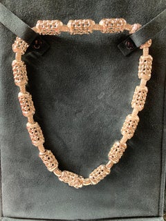 18 Carat White Gold Diamond Linked Necklace