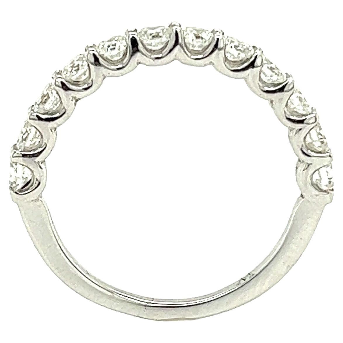 Wedding Ring Diamond White Gold 18 Karat For Sale