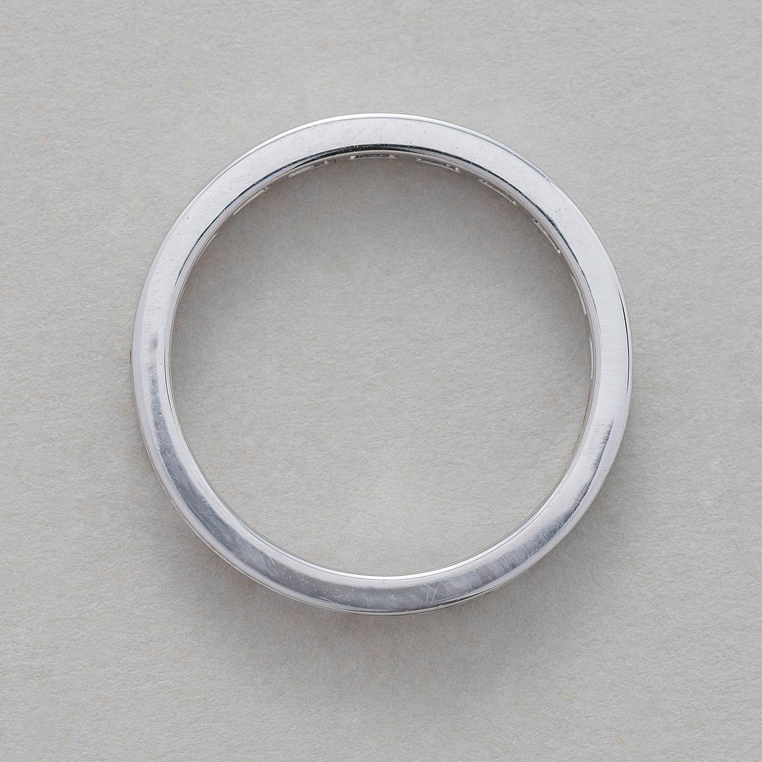 Baguette Cut 18 Carat White Gold Eternity Ring
