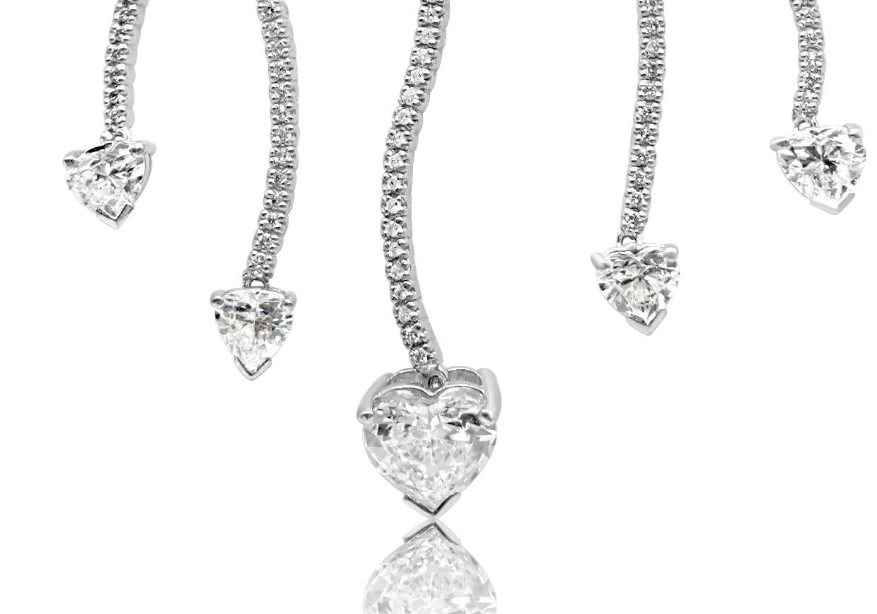 Taille cœur Collier de diamants Mozafarian en forme de cœur en vente