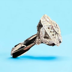 18 Karat Weißgold Ring mit einem modern geschliffenen Diamanten von geschätzt 0,45 Karat