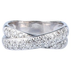 18 carat white gold ring with 0.36 carat round brillant cut diamonds