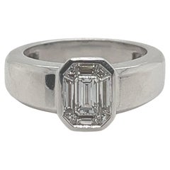 18-Carat White Gold Ring with 1 Carat Diamonds