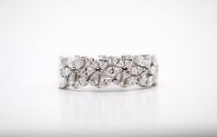 18-Karat Weißgold Ring mit 1.010 Karat Diamanten