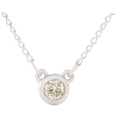 Kian Design 18 Carat White Gold Round Brilliant Cut Diamond Necklace