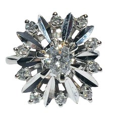 18-carat white gold “star” engagement ring set with diamonds circa 1960