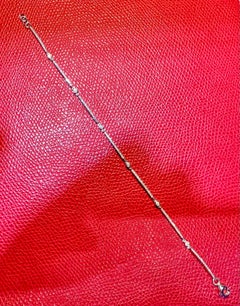 18-Carat White Gold Tennis Bracelet, Paving with Modern-Cut Diamonds