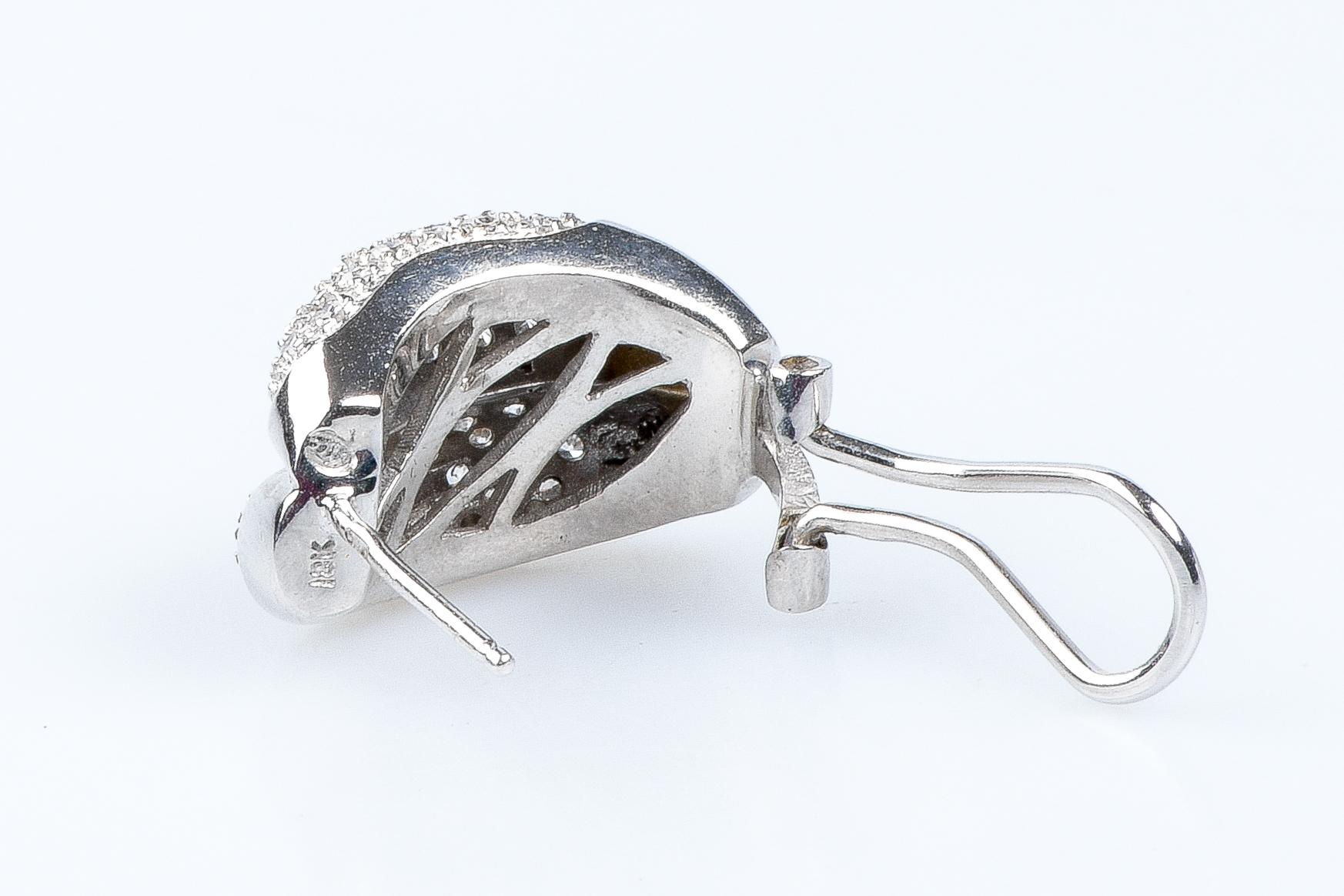 18 carat white gold zirconium oxides earrings For Sale 3