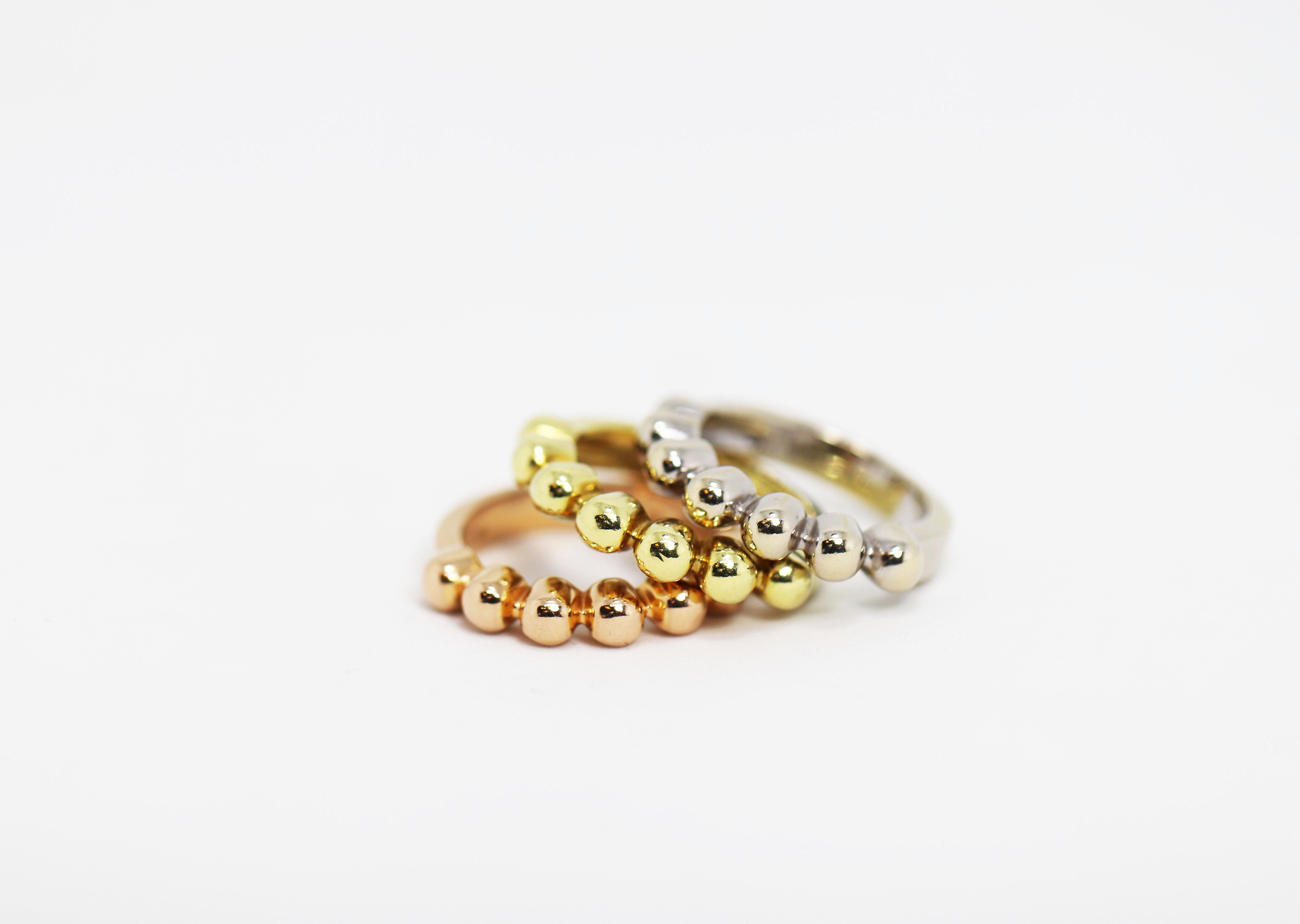 bubble rings gold